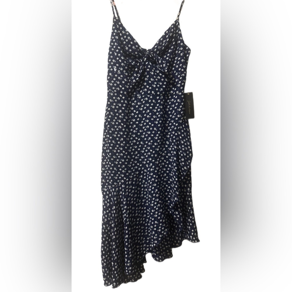 NWT Jodi Kristopher Navy Floral Print Dress-Size 5
